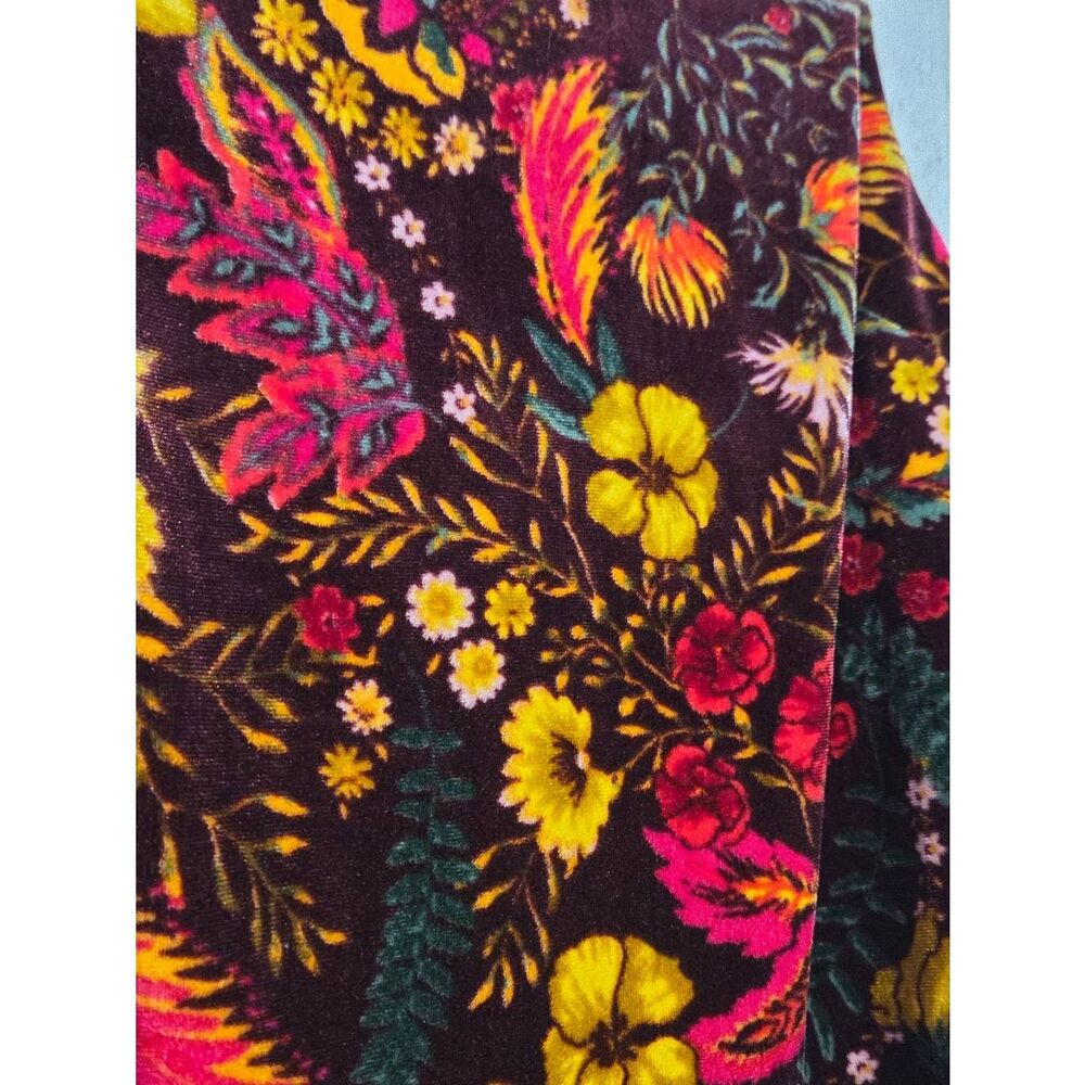 Forever 21 Floral Velvet Spaghetti Strap Bodycon Mini Dress Sz. S Jr. - Picture 7 of 7